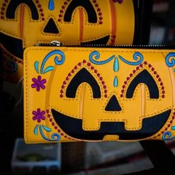 (ONLINE) DRAGON IMPORTS & COLLECTIBLES LLC HALLOWEEN PUMPKIN FLAP WALLET X LOUNGEFLY