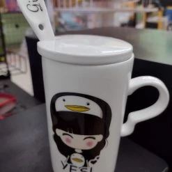 (ONLINE) DRAGON IMPORTS & COLLECTIBLES LLC Cinaya Ceramic Mug With Lid Set