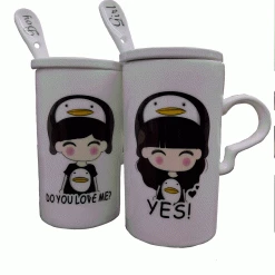 (ONLINE) DRAGON IMPORTS & COLLECTIBLES LLC Cinaya Ceramic Mug With Lid Set