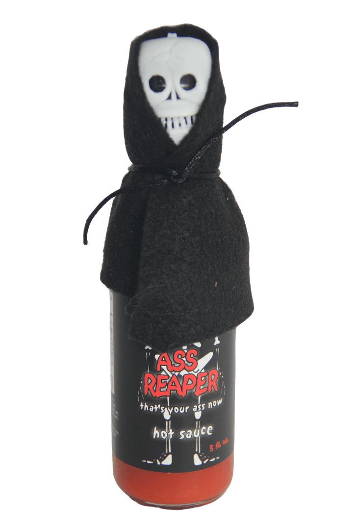 (ONLINE) DRAGON IMPORTS & COLLECTIBLES LLC Food Ass Reaper Hot Sauce With Skull Cap & Cape 3 (ONLINE) DRAGON IMPORTS & COLLECTIBLES LLC Food Ass Reaper Hot Sauce With Skull Cap & Cape