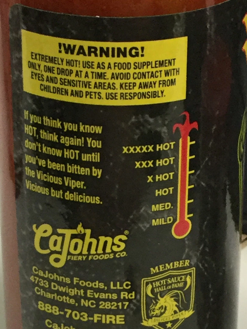 (ONLINE) DRAGON IMPORTS & COLLECTIBLES LLC Vicious Viper - Hot Sauce Food 5 (ONLINE) DRAGON IMPORTS & COLLECTIBLES LLC Vicious Viper - Hot Sauce Food