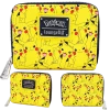 (ONLINE) DRAGON IMPORTS & COLLECTIBLES LLC Accessories POKEMON PIKACHU AOP ZIP AROUND WALLET - LOUNGEFLY X