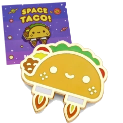 (ONLINE) DRAGON IMPORTS & COLLECTIBLES LLC SPACE TACO - ENAMEL PIN Enamel Pins