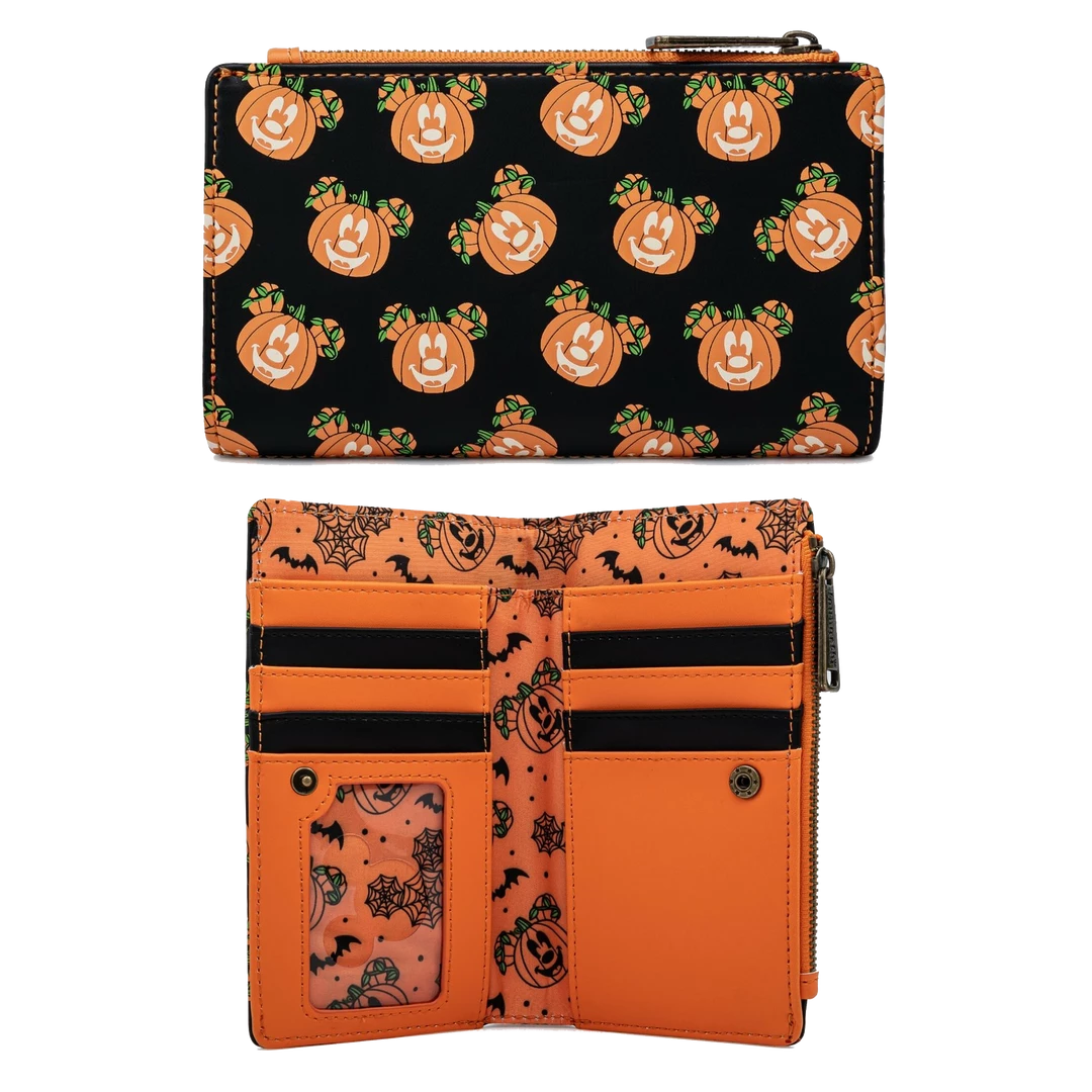 (ONLINE) DRAGON IMPORTS & COLLECTIBLES LLC Disney Mick-O-Lantern Flap Wallet X LOUNGEFLY 3 (ONLINE) DRAGON IMPORTS & COLLECTIBLES LLC Disney Mick-O-Lantern Flap Wallet X LOUNGEFLY