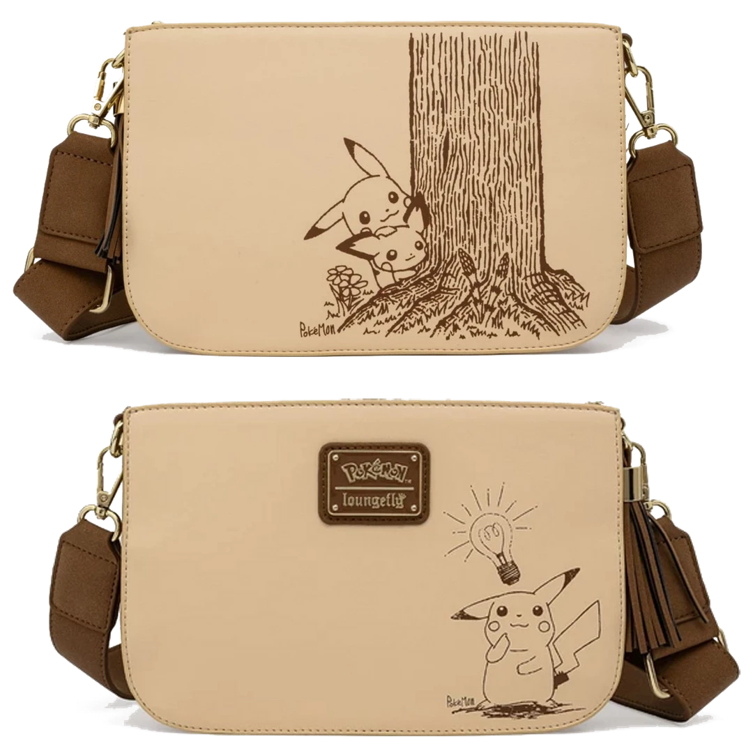 (ONLINE) DRAGON IMPORTS & COLLECTIBLES LLC Pokemon Sepia Pikachu Crossbody Bag - LOUNGEFLY X Accessories 3 (ONLINE) DRAGON IMPORTS & COLLECTIBLES LLC Pokemon Sepia Pikachu Crossbody Bag - LOUNGEFLY X Accessories