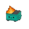 (ONLINE) DRAGON IMPORTS & COLLECTIBLES LLC Lil Dumpster Fire - ENAMEL PIN