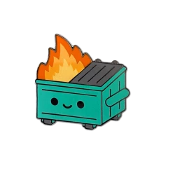 (ONLINE) DRAGON IMPORTS & COLLECTIBLES LLC Lil Dumpster Fire - ENAMEL PIN