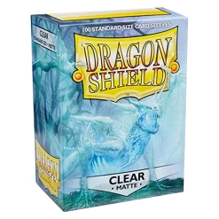 (ONLINE) DRAGON IMPORTS & COLLECTIBLES LLC Games/TCG Clear Matte - Dragon Shield Card Protectors Sleeves