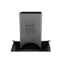 (ONLINE) DRAGON IMPORTS & COLLECTIBLES LLC Fold Up Leather Dice Tower: Black