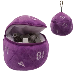 (ONLINE) DRAGON IMPORTS & COLLECTIBLES LLC ULTRA PRO: PLUSH D20 DICE BAG: PURPLE