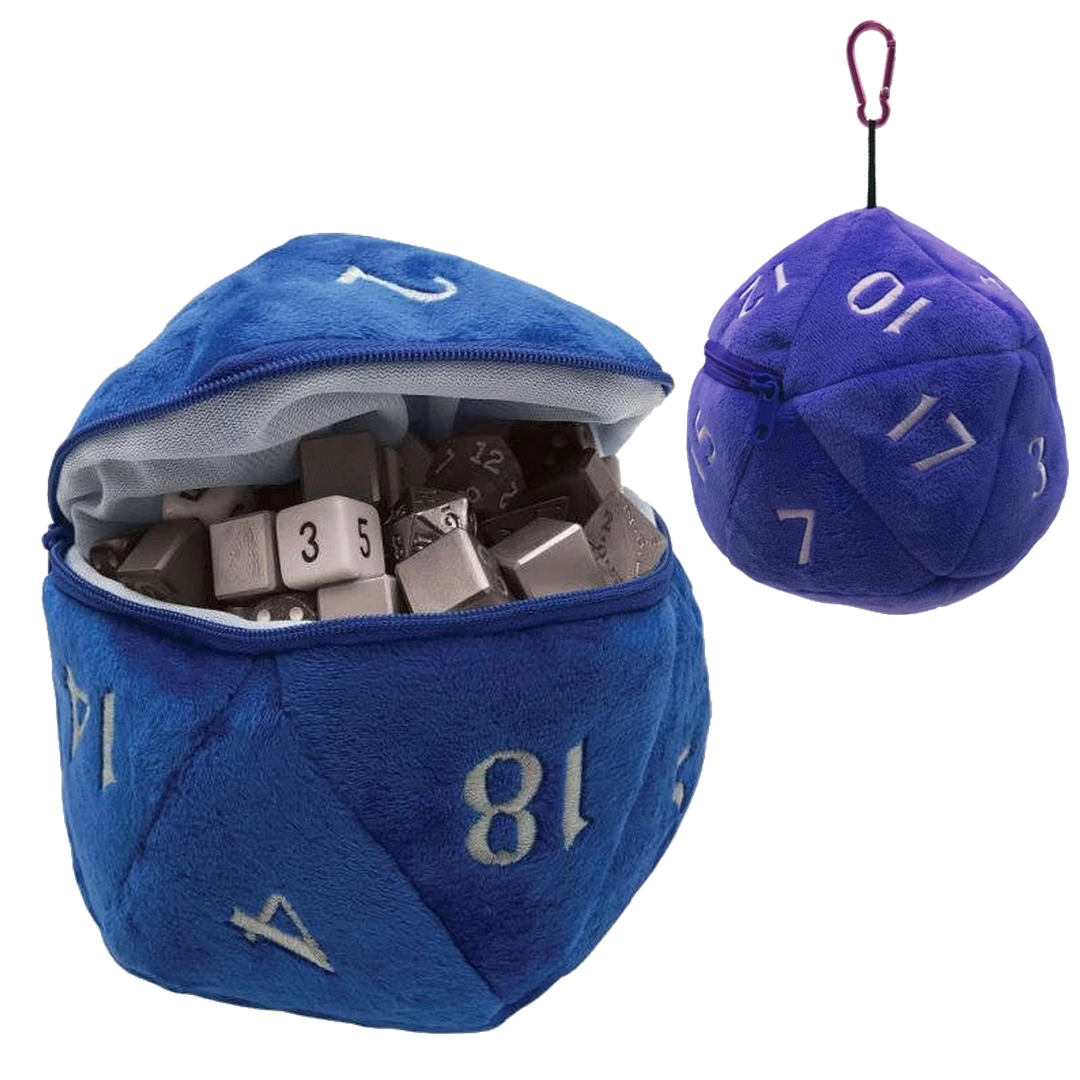 (ONLINE) DRAGON IMPORTS & COLLECTIBLES LLC ULTRA PRO: PLUSH D20 DICE BAG: BLUE Plushes 3 (ONLINE) DRAGON IMPORTS & COLLECTIBLES LLC ULTRA PRO: PLUSH D20 DICE BAG: BLUE Plushes