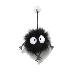 (ONLINE) DRAGON IMPORTS & COLLECTIBLES LLC Plushes Soot Sprite Cling, 1.5 In - Studio Ghibli