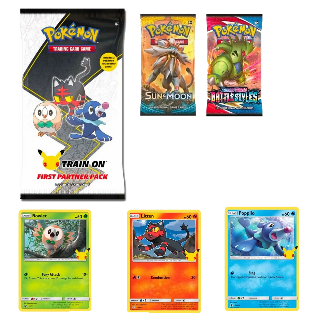 (ONLINE) DRAGON IMPORTS & COLLECTIBLES LLC Pokémon TCG: First Partner Pack (Alola) 3 (ONLINE) DRAGON IMPORTS & COLLECTIBLES LLC Pokémon TCG: First Partner Pack (Alola)
