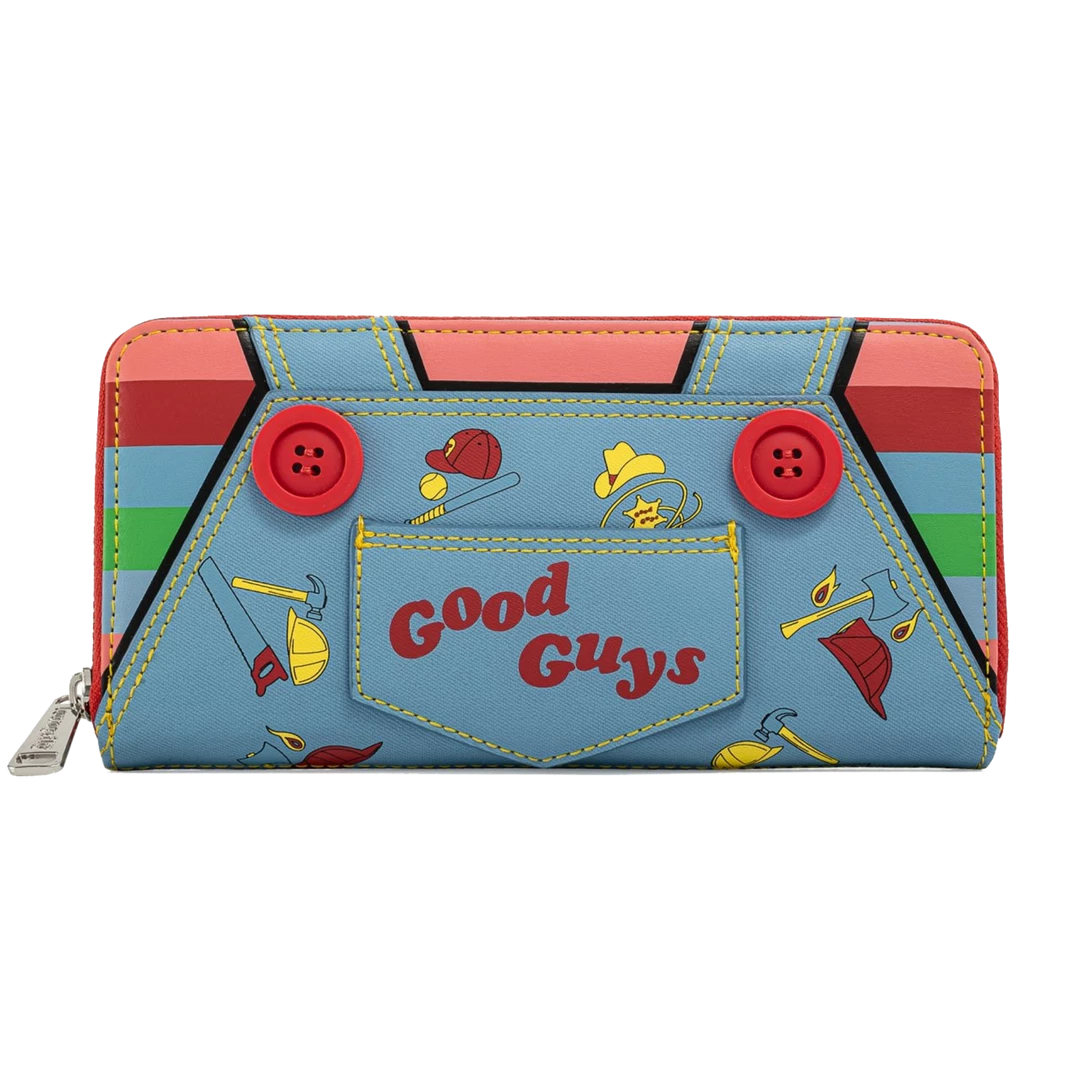 (ONLINE) DRAGON IMPORTS & COLLECTIBLES LLC Child's Play Chucky Cosplay Zip-Around Wallet - LOUNGEFLY X 3 (ONLINE) DRAGON IMPORTS & COLLECTIBLES LLC Child's Play Chucky Cosplay Zip-Around Wallet - LOUNGEFLY X