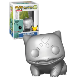 (ONLINE) DRAGON IMPORTS & COLLECTIBLES LLC Metallic Silver Bulbasaur - 25th Anniversary - Pokemon Funko Pop Funko Pops!