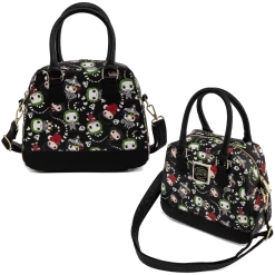 (ONLINE) DRAGON IMPORTS & COLLECTIBLES LLC Accessories BEETLEJUICE AOP CROSSBODY - LOUNGEFLY X