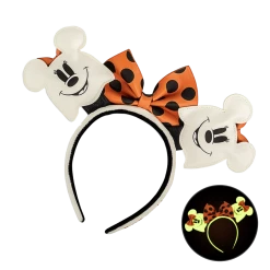 (ONLINE) DRAGON IMPORTS & COLLECTIBLES LLC DISNEY GHOST MINNIE GLOW IN THE DARK COSPLAY HEADBAND X LOUNGEFLY Accessories