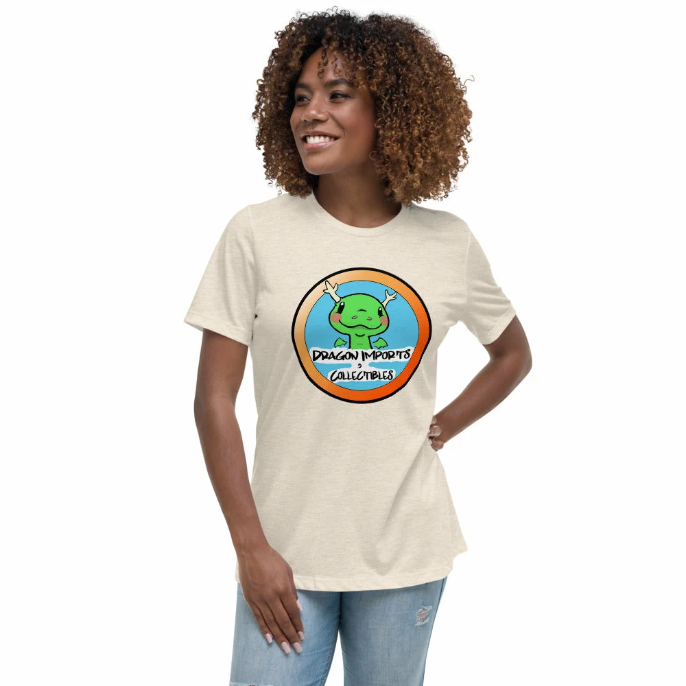 Dragon Imports And Collectibles - Funko, Pokemon, Board Games And More! Store Swag Dragon Imports Logo - Women's Relaxed T-Shirt 9 Dragon Imports And Collectibles - Funko, Pokemon, Board Games And More! Store Swag Dragon Imports Logo - Women's Relaxed T-Shirt