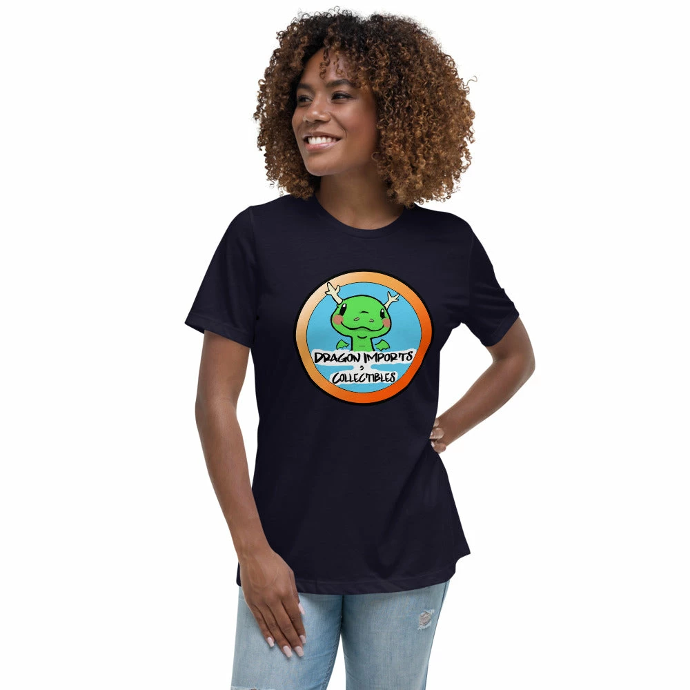 Dragon Imports And Collectibles - Funko, Pokemon, Board Games And More! Store Swag Dragon Imports Logo - Women's Relaxed T-Shirt 3 Dragon Imports And Collectibles - Funko, Pokemon, Board Games And More! Store Swag Dragon Imports Logo - Women's Relaxed T-Shirt